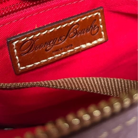 Dooney & Bourke Pebble Grain Katie Crossbody Purple Mauve Brown Leather Bag - Picture 11 of 12